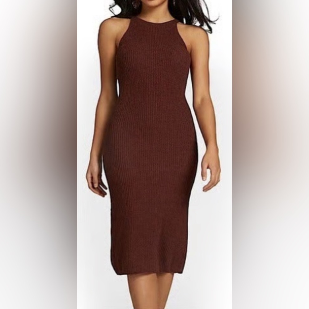 House of Harlow 1960 Brown Knit Dress